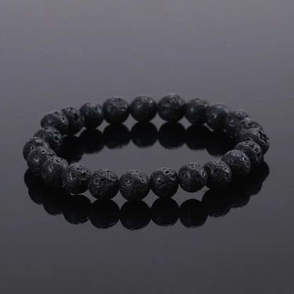 Elastic Beaded Bracelet with Natural Tiger Eye Stones