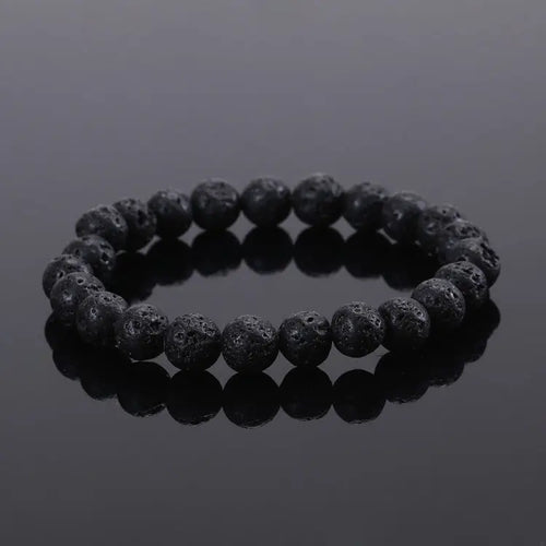 Elastic Beaded Bracelet with Natural Tiger Eye Stones