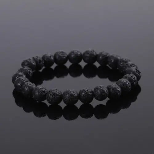 Elastic Beaded Bracelet with Natural Tiger Eye Stones - A1 / n/a