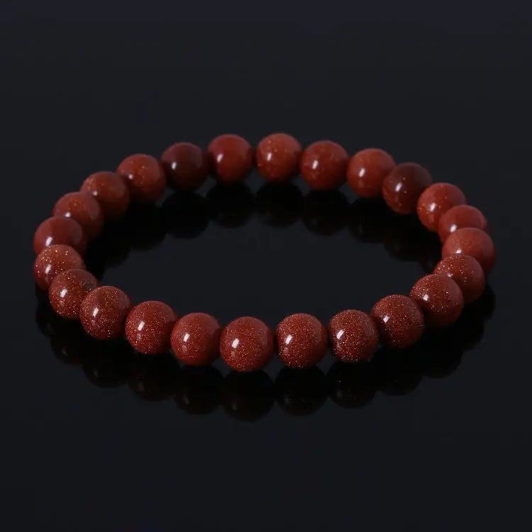 Elastic Beaded Bracelet with Natural Tiger Eye Stones - A5 / n/a