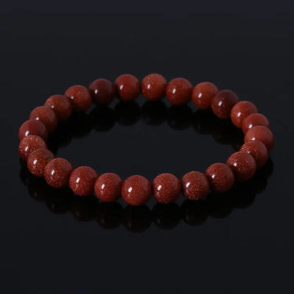 Elastic Beaded Bracelet with Natural Tiger Eye Stones - A5 / n/a