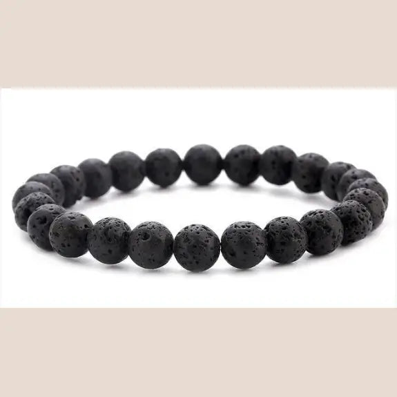 Elastic Beaded Bracelet with Natural Tiger Eye Stones - New A1 / 19cm
