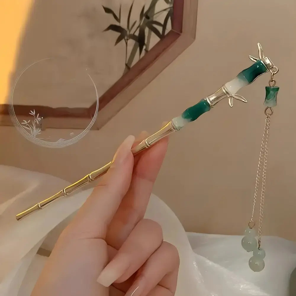 Elegant Chinese Style Hair Clip Tassel Hair Stick Traditional Floral Design Hairstyle Accessory Women Jewelry Hairpin
