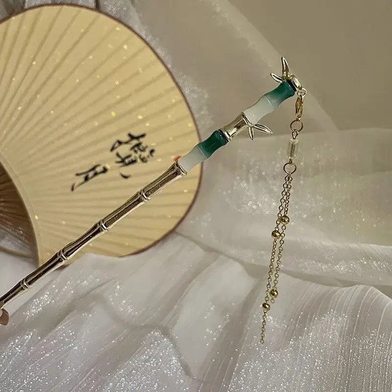 Elegant Chinese Style Hair Clip Tassel Hair Stick Traditional Floral Design Hairstyle Accessory Women Jewelry Hairpin