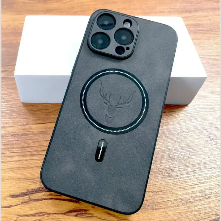Elk Magnetic Suction Phone Case Cartoon Phone Case - Gray / IPhone13