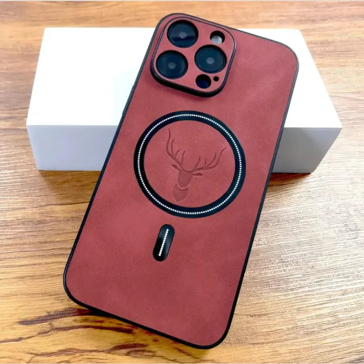 Elk Magnetic Suction Phone Case Cartoon Phone Case - Red / IPhone13