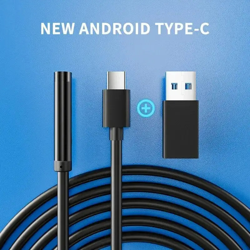 5.5/7.0MM TYPE-C Endoscope Camera 6 LEDs Adjustable USB OTG Android Flexible Inspection Borescope Cameras for Phone PC