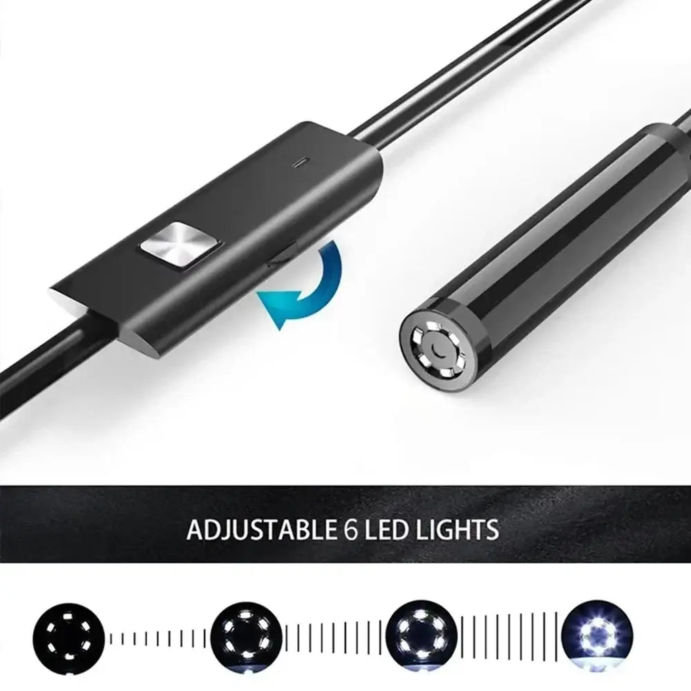 5.5/7.0MM TYPE-C Endoscope Camera 6 LEDs Adjustable USB OTG Android Flexible Inspection Borescope Cameras for Phone PC