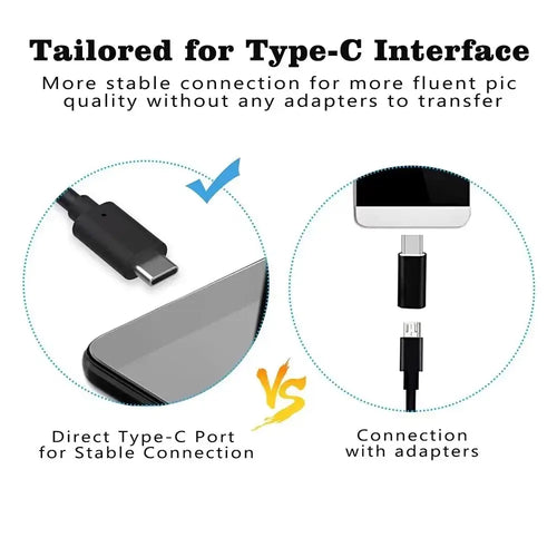 5.5/7.0MM TYPE-C Endoscope Camera 6 LEDs Adjustable USB OTG Android Flexible Inspection Borescope Cameras for Phone PC