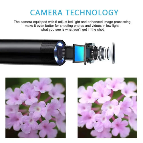 5.5/7.0MM TYPE-C Endoscope Camera 6 LEDs Adjustable USB OTG Android Flexible Inspection Borescope Cameras for Phone PC