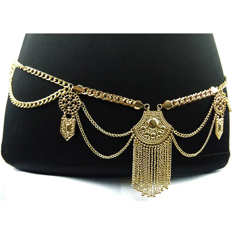 Exaggerated Alloy Body Chain for Beach Bikini