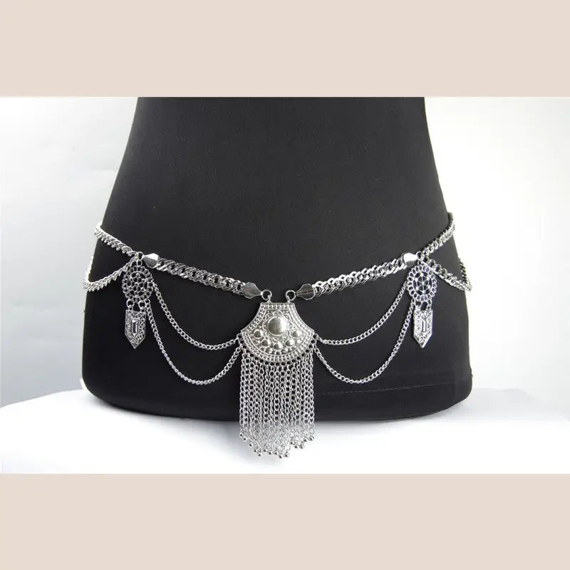 Exaggerated Alloy Body Chain for Beach Bikini