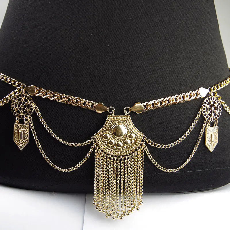 Exaggerated Alloy Body Chain for Beach Bikini - Gold