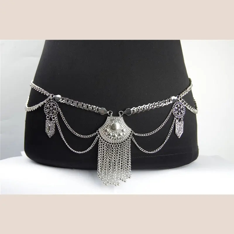 Exaggerated Alloy Body Chain for Beach Bikini - Silver
