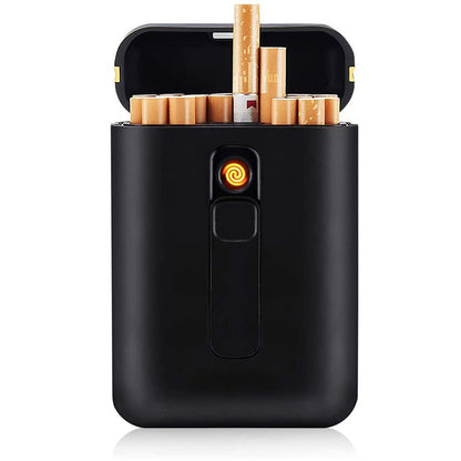 OLDENDO Cigarette Case with USB Lighter