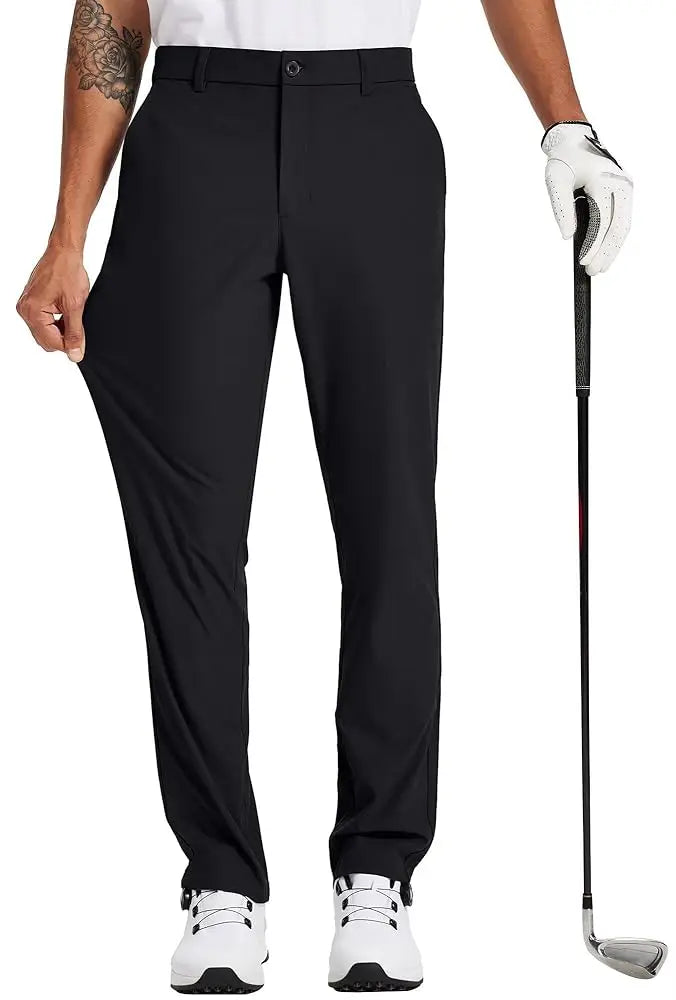 R&z - Stretch Work Dress Pants Slim Straight Lightweight Quality Business Trousers Casual Suit Pants
