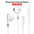 R&z - For Apple iPhone 14 Lighting Earphones 13 12 11 Pro Max XR XS X SE 7 8 6 Plus Bluetooth In Ear Wired Earbuds Phone Accessories
