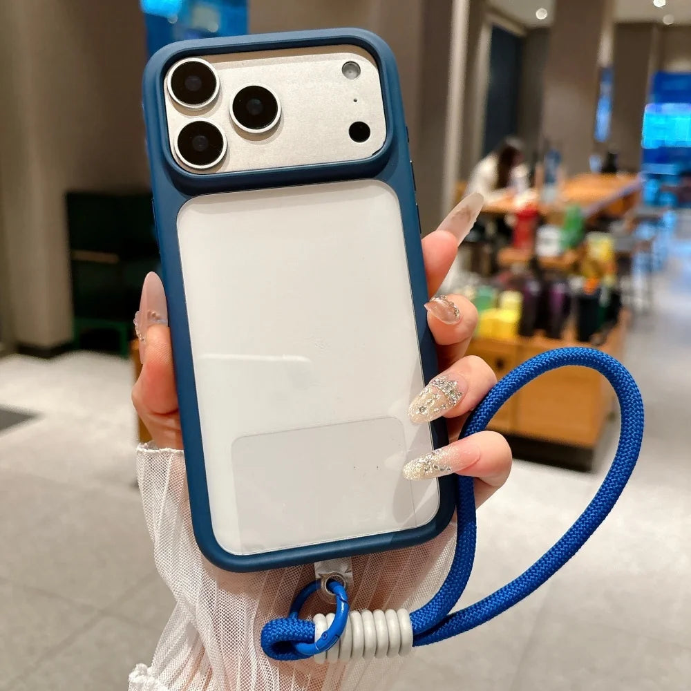 Intelligent Camera Touch Button Crystal Clear Phone Case for iPhone 17 Pro Max 16 Pro 17 Air Transparent Shockproof Cover Funda