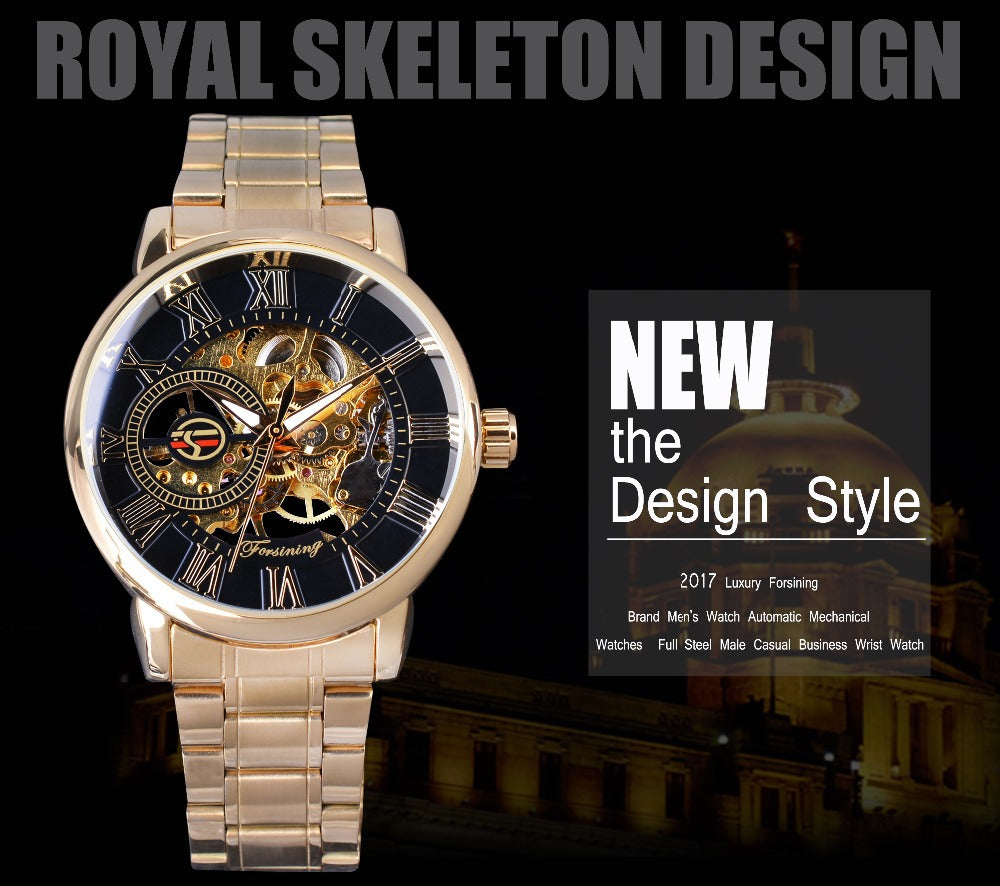 R&Z - Men's Hollow Design Mechanical Watch