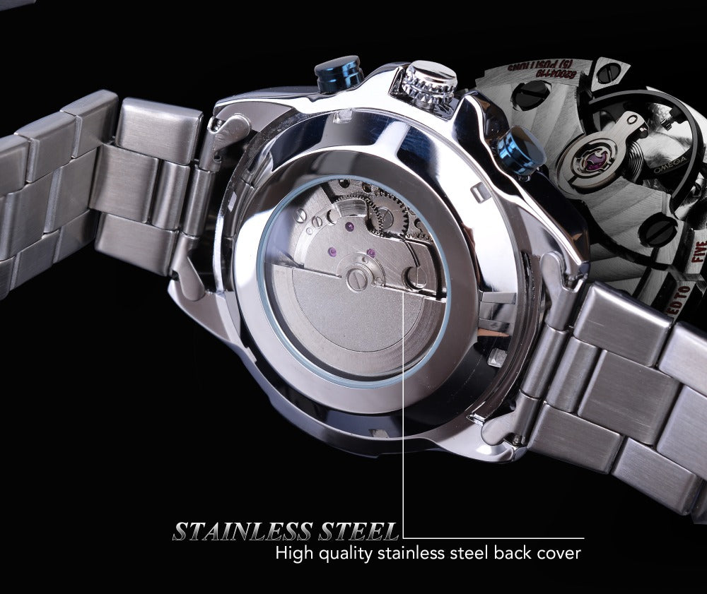 R&Z - Men's Automatic Mechanical Watch with Steel Band