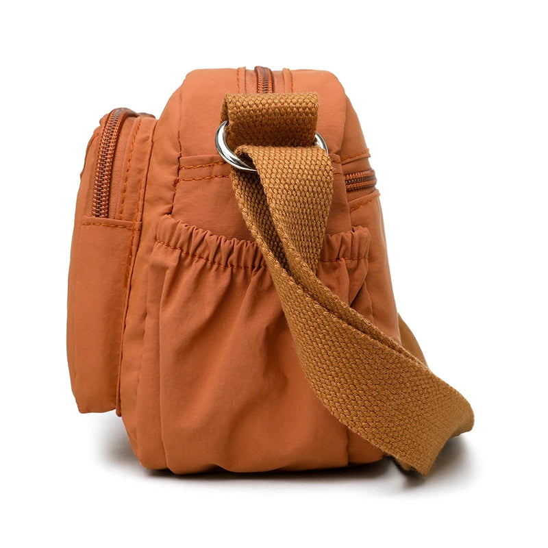 2025 New Jialongshi Fashionable and Versatile Women's Single Shoulder Bag, Casual and Simple Crossbody Bag, Waterproof Nylon Fab