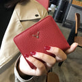 Leather Mini Coin Purse - Women's Short Folding Wallet
