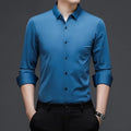 R&z - Men's Casual Fashion Business Solid Color Long Sleeved Shirt