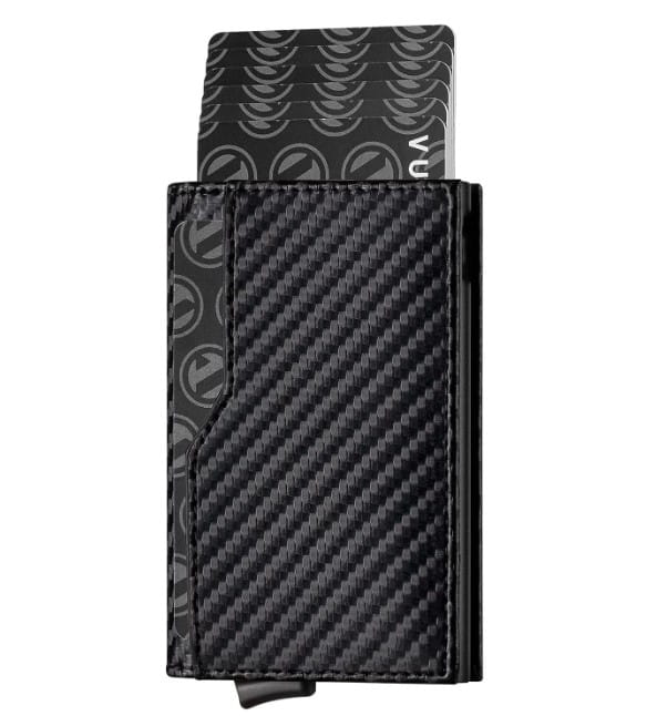 RFID Blocking Automatic Leather Wallet with ID Windows