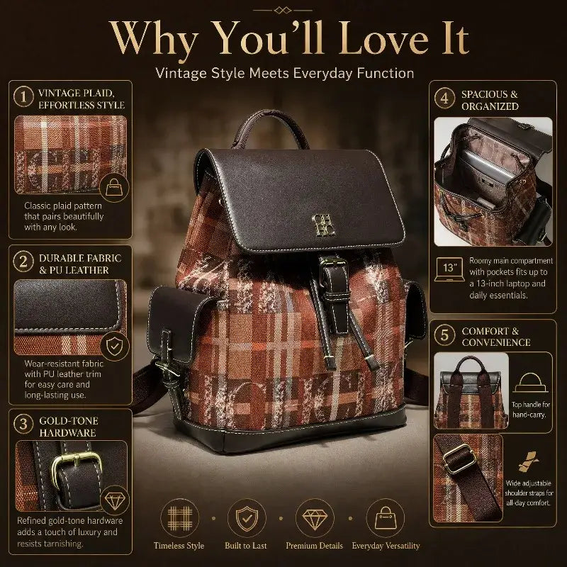 Fashion Color Block Backpack