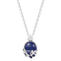 Fashion Movie The Vampire Diaries Necklace Vintage Katherine Blue Stone Choker Pendant for Women Cosplay Charm Jewelry