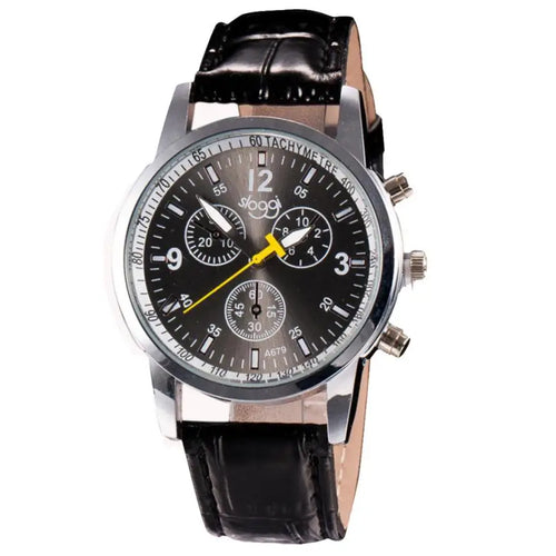 Fashion Women’s Leather Watch & Men’s Quartz Watch - Blue