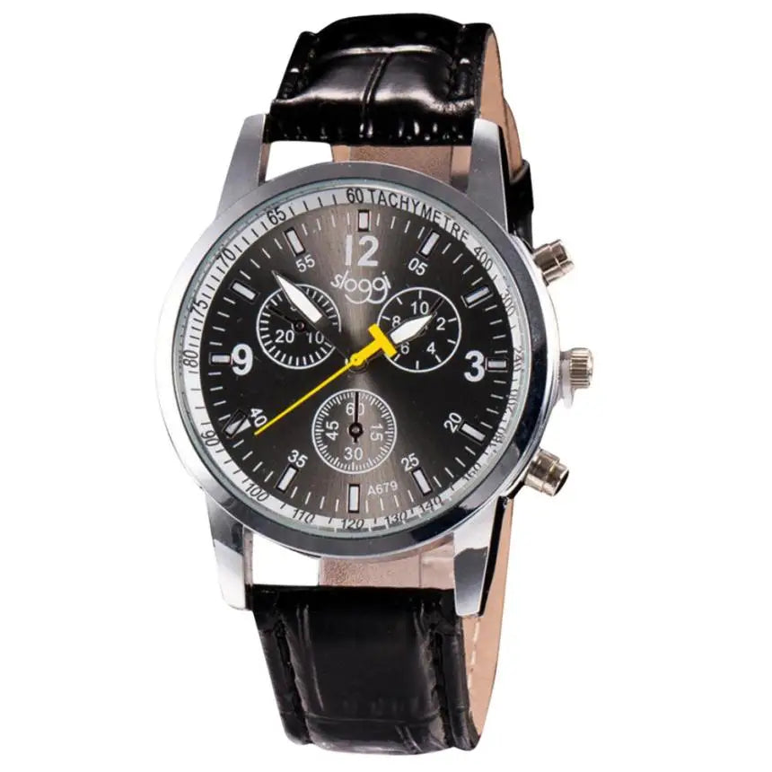 Fashion Women’s Leather Watch & Men’s Quartz Watch - Blue