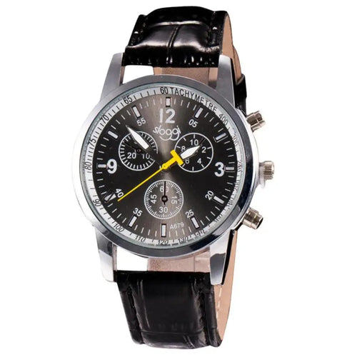 Fashion Women’s Leather Watch & Men’s Quartz Watch - Blue