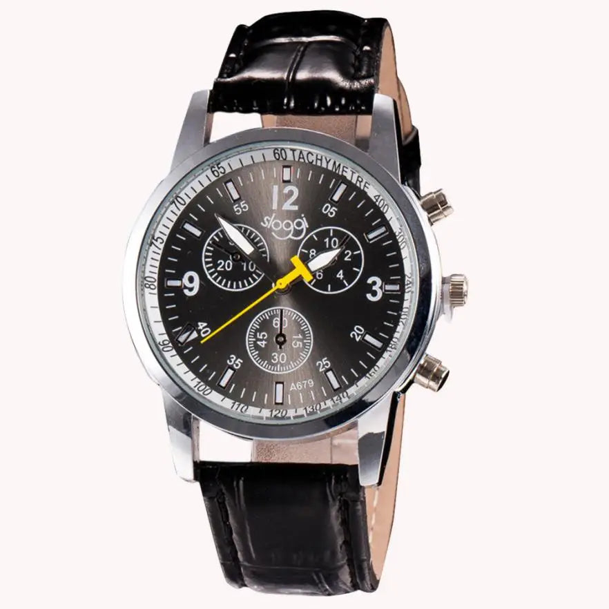 Fashion Women’s Leather Watch & Men’s Quartz Watch - Blue