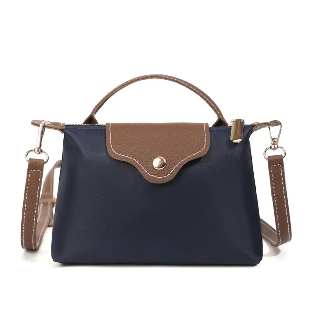 Fashionable and trendy one-shoulder bag retro crossbody bag simple and elegant small square bag for women. - Blue