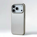 Fashion Plating Luggage Stripes For MagSafe Phone Case For iPhone 18 17 16 15 14 Pro Max Shockproof Wireless Charge Matte Cover