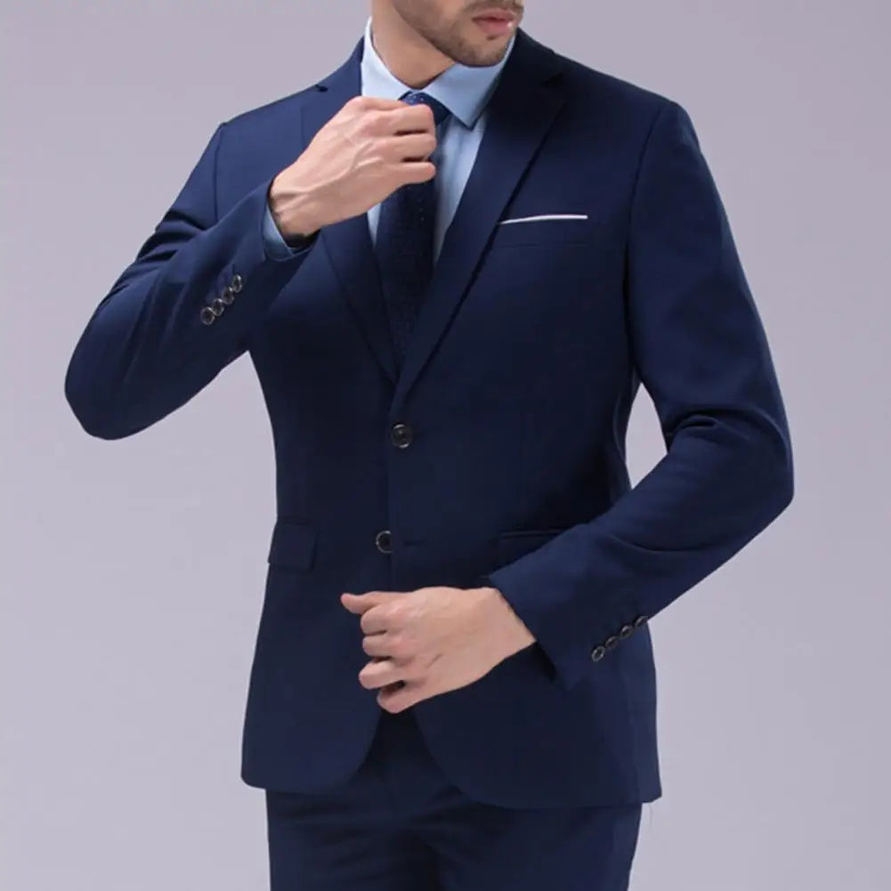 R&z - Casual Blazer Formal Suit Set Groom Wedding Gown Blazers Pants Set