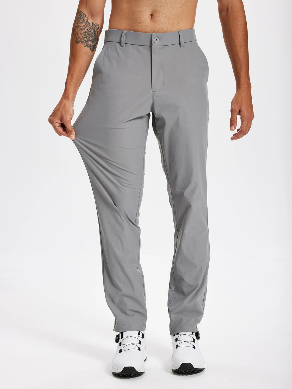 R&z - Stretch Work Dress Pants Slim Straight Lightweight Quality Business Trousers Casual Suit Pants