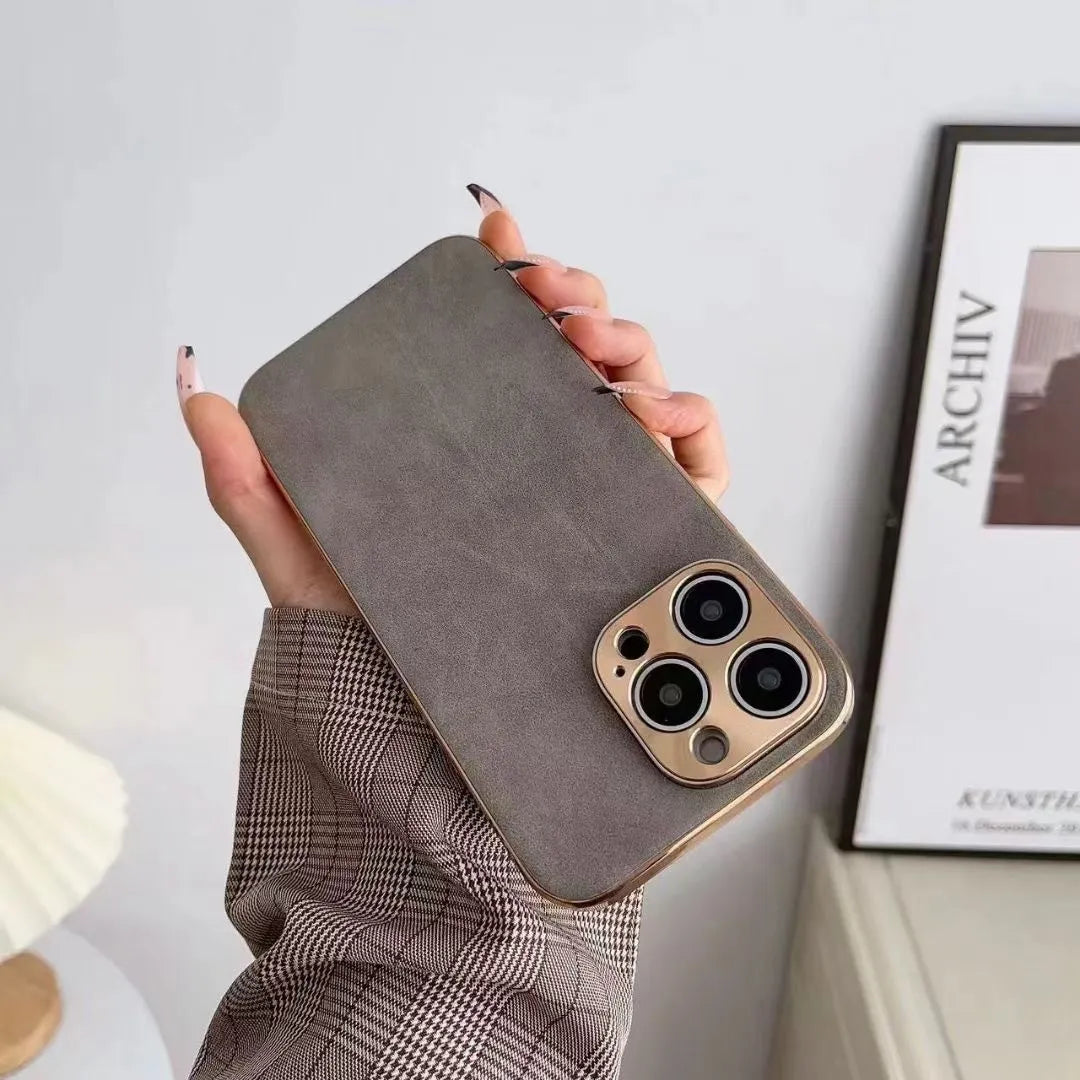 Leather-Textured iPhone Case | 11–16