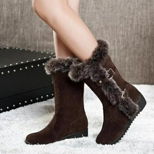 Fleece Lined Winter Snow Boots for Women Fashionable