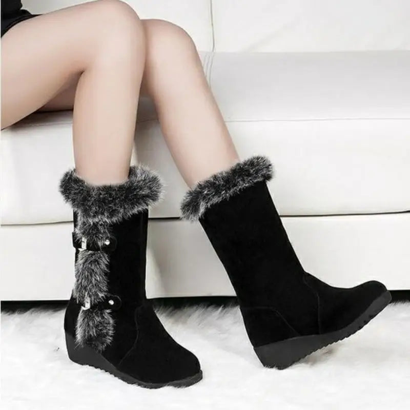 Fleece Lined Winter Snow Boots for Women Fashionable