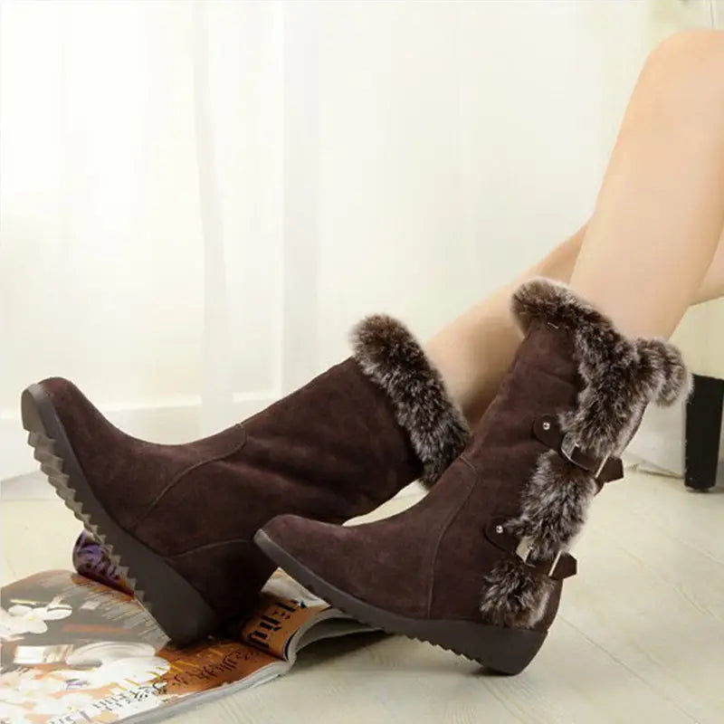 Fleece Lined Winter Snow Boots for Women Fashionable