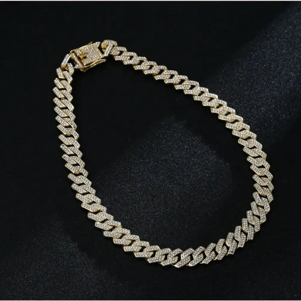 Full Diamond Inlaid Necklace - Trendy Statement Piece