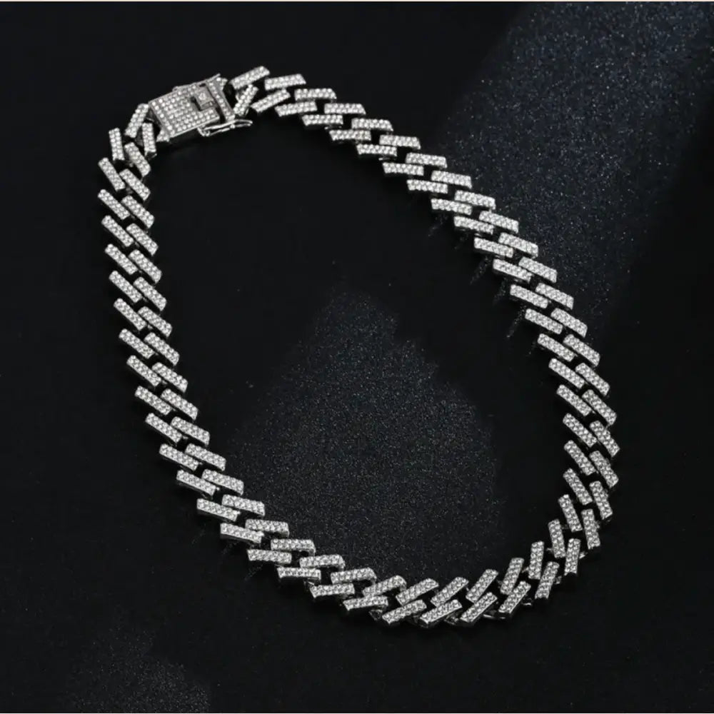 Full Diamond Inlaid Necklace - Trendy Statement Piece