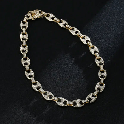 Full Diamond Inlaid Necklace - Trendy Statement Piece