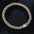Full Diamond Inlaid Necklace - Trendy Statement Piece - 287 Gold