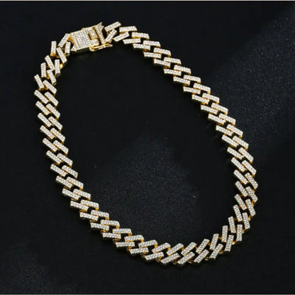Full Diamond Inlaid Necklace - Trendy Statement Piece