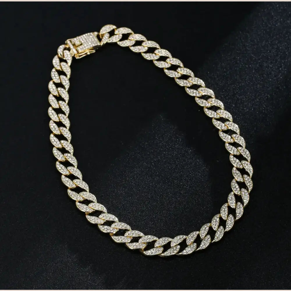 Full Diamond Inlaid Necklace - Trendy Statement Piece