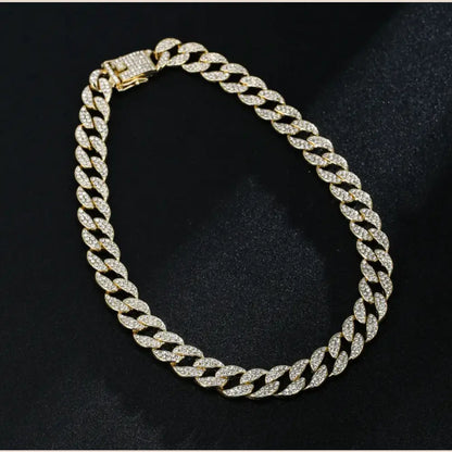 Full Diamond Inlaid Necklace - Trendy Statement Piece