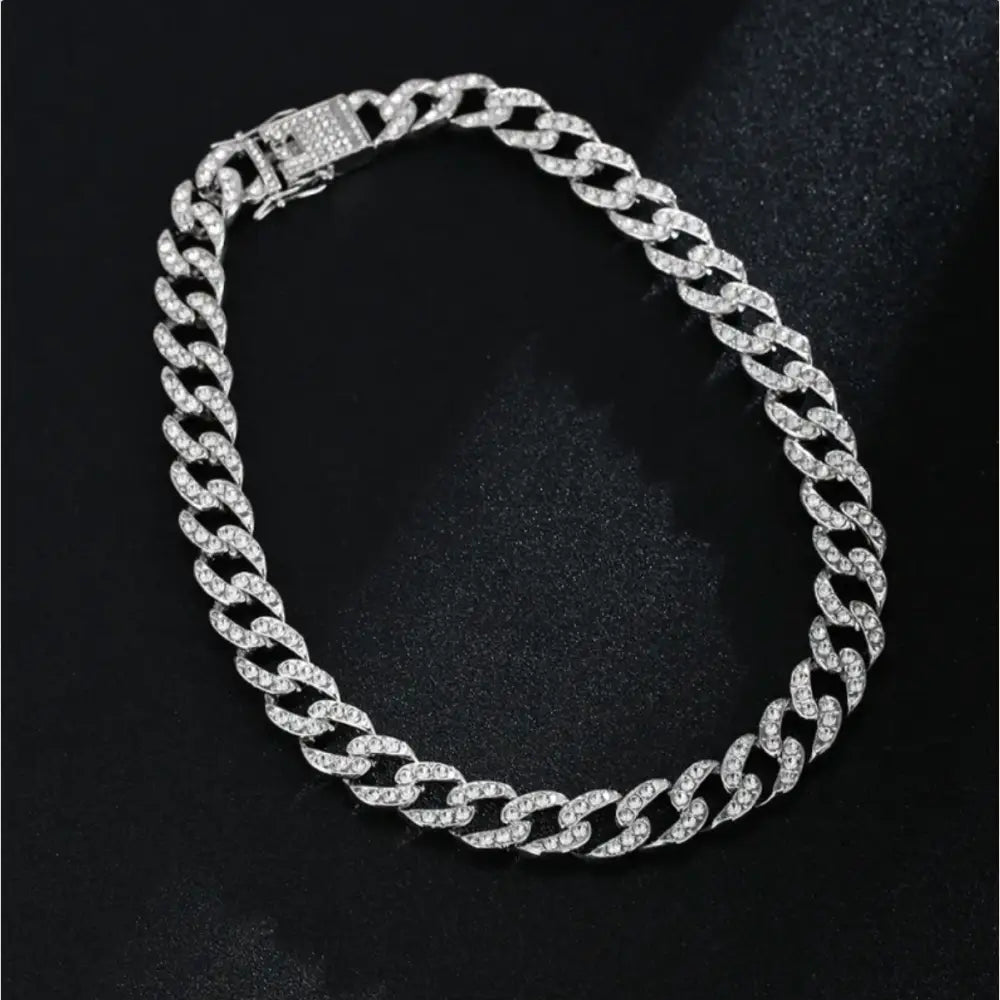 Full Diamond Inlaid Necklace - Trendy Statement Piece